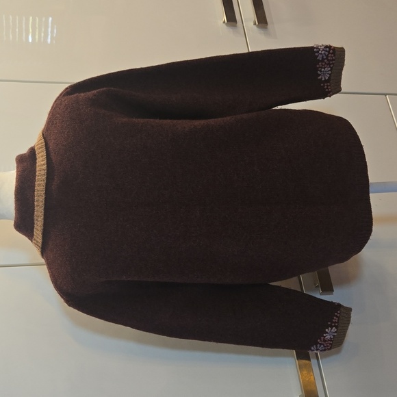 VTG Woolrich Embroidered Floral Wool Cardigan Jacket Sweater Medium - Picture 5 of 13